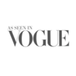 Logo of "as seen in Vogue" referring to the Hotel Goldgasse in Salzburg.
